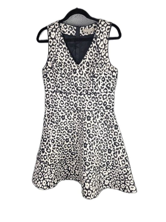 Banana Republic Dresses & Skirts - Banana Republic Womens Dress 8 Black White Leopard Print Fit Flare Sleeveless